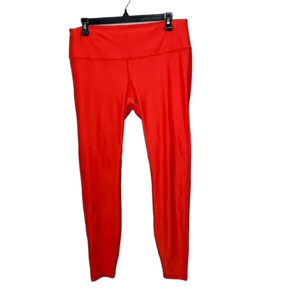Tesla Slim Stretch Fit Orange Workout Leggings Tights - Picture 1 of 4